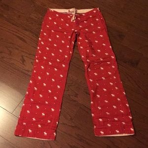 A&F red moose logo sleep pants